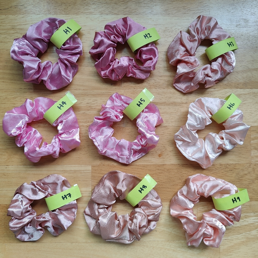 NEW SATIN ELASTIC SCRUNCHIE CHOOSE YOUR COLOR (PINK)